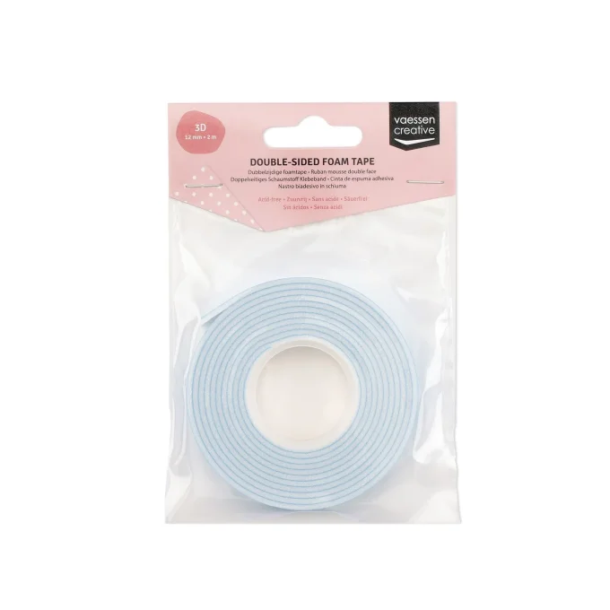 Ruban Mousse Double Face 2mmx12mm [2m Blanc]