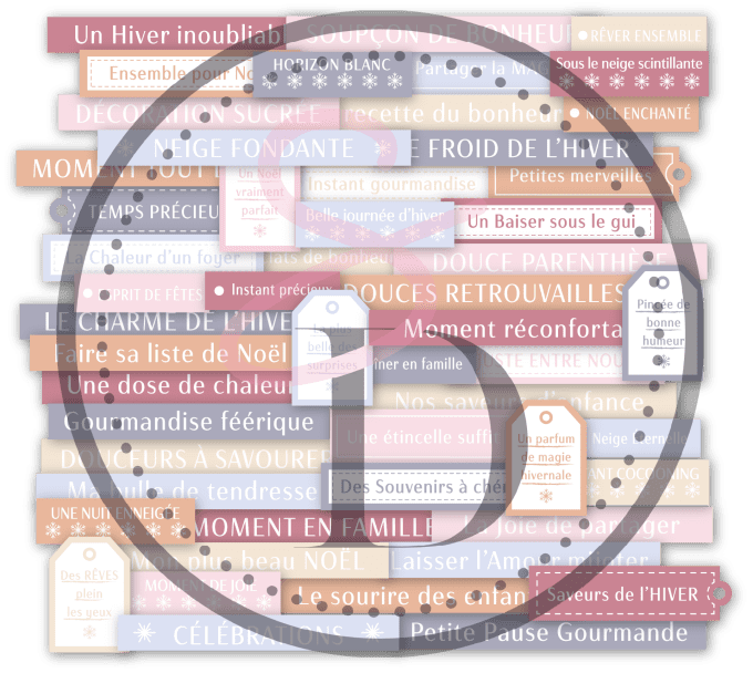 die cuts pour le scrapbooking de la collection de noel