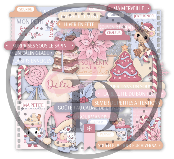 die cuts papiers pour la scrapbooking de la collection de noel