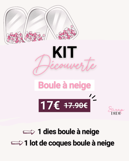 Kit découverte shaker boule à neige – coques + die assorti