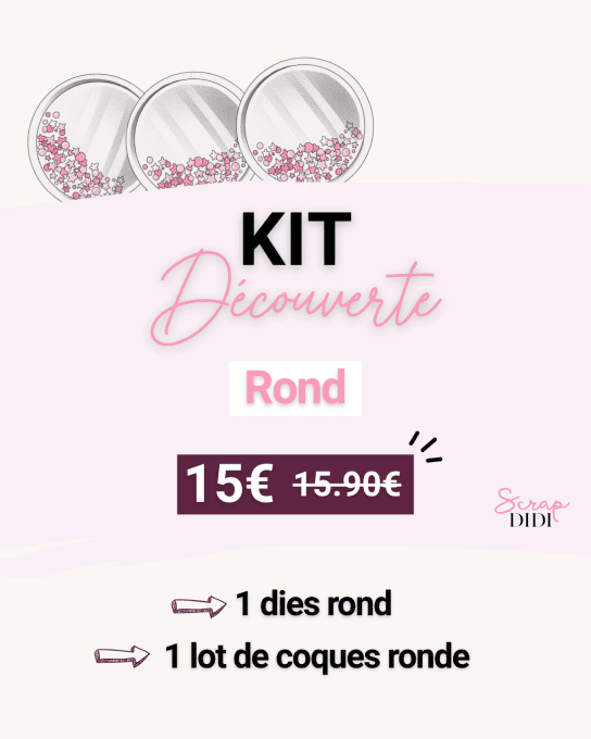 Kit découverte shaker rond – coques + die assorti