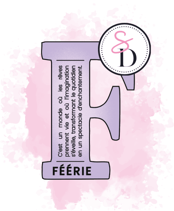 Tampon caoutchouc - Lettre définition F Féerie - Hiver Féerique 