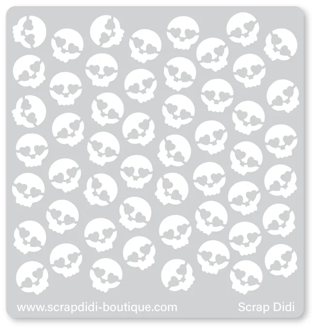 Pochoir de scrapbooking avec des crânes mexicain, halloween