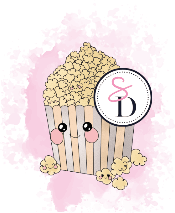 Tampon caoutchouc - Tendres popcorn - Au pays des gourmandises 