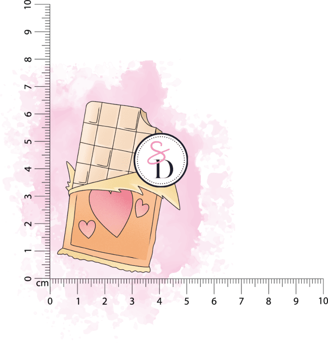 Tampon caoutchouc - Tablette de chocolat - Au pays des gourmandises