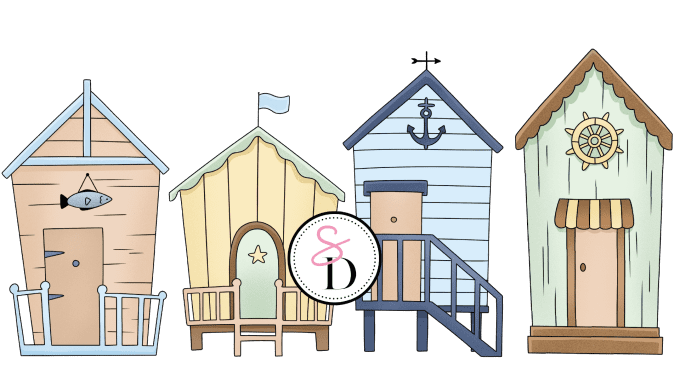 Tampon Caoutchouc – Cabanes de Plage – Un Air Marin