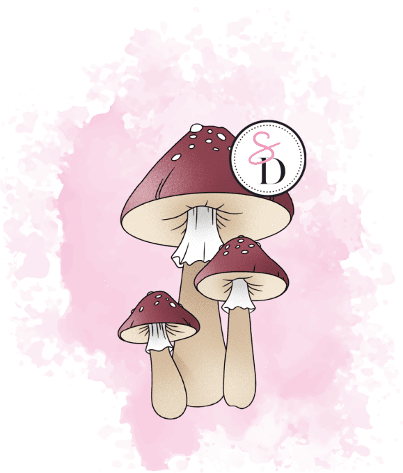 Tampon caoutchouc - Trio de champignons - ECLATS D'AUTOMNE