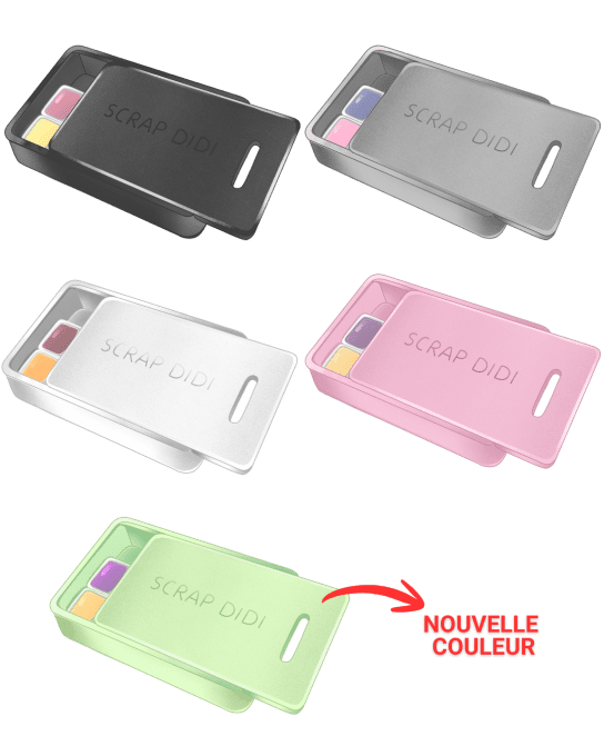 Boîte aquarelle 3D – Rangement pour 16 quarts de godets