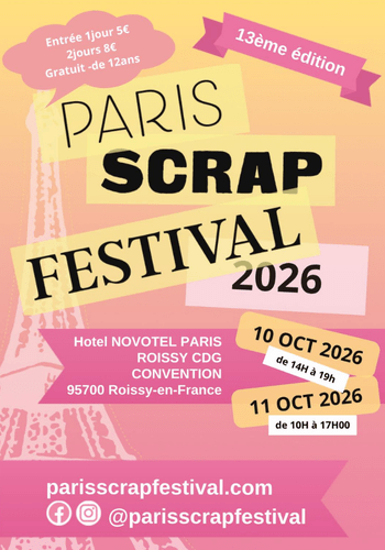 Affiche du Paris Scrap Festival à Paris – retrouvez Scrap Didi sur le salon Affiche du Paris Scrap Festival à Paris – retrouvez Scrap Didi sur le salon